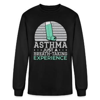 Asthma Just A Breath-taking Experience Breathing - Men's Long Sleeve T-Shirt - black - Front