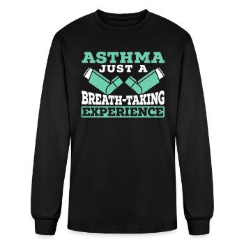 Asthma Just A Breath-taking Experience Breathing - Men's Long Sleeve T-Shirt - black - Front