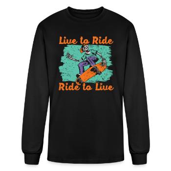 Skateboard Lover Skater Skateboarding Skateboarder - Men's Long Sleeve T-Shirt - black - Front