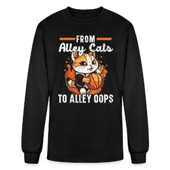 Basketball Cat Basketball Player I Love Basketball - Men's Long Sleeve T-Shirt - black - Front