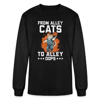 Basketball Cat Basketball Player I Love Basketball - Men's Long Sleeve T-Shirt - black - Front