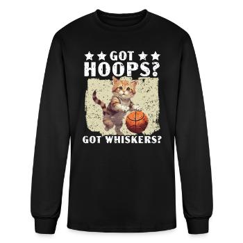 Basketball Cat Basketball Player I Love Basketball - Men's Long Sleeve T-Shirt - black - Front