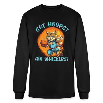 Basketball Cat Basketball Player I Love Basketball - Men's Long Sleeve T-Shirt - black - Front