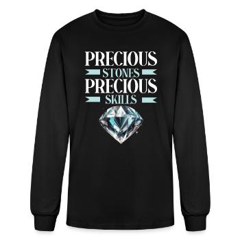 Lapidary Artist Gemstone Stone Collecting Stone - Men's Long Sleeve T-Shirt - black - Front