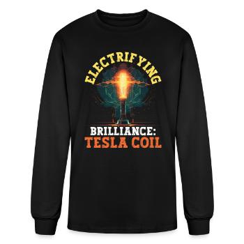 Electric Coil Electrical Engineer Electricity - Men's Long Sleeve T-Shirt - black - Front