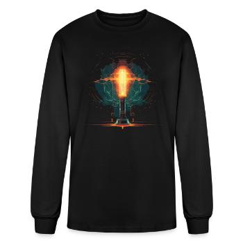 Electric Coil Electrical Engineer Electricity - Men's Long Sleeve T-Shirt - black - Front