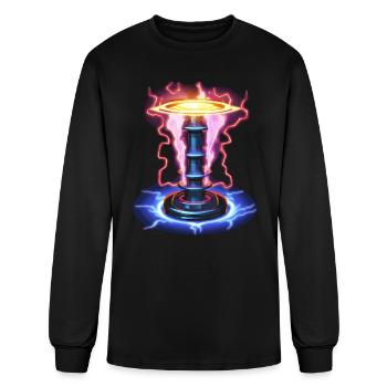 Electric Coil Electrical Engineer Electricity - Men's Long Sleeve T-Shirt - black - Front