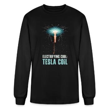 Electric Coil Electrical Engineer Electricity - Men's Long Sleeve T-Shirt - black - Front
