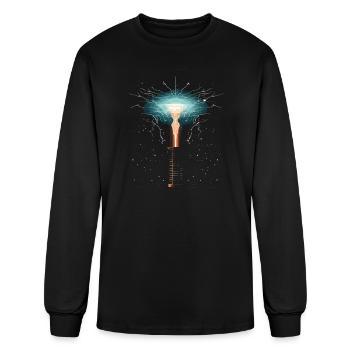 Electric Coil Electrical Engineer Electricity - Men's Long Sleeve T-Shirt - black - Front