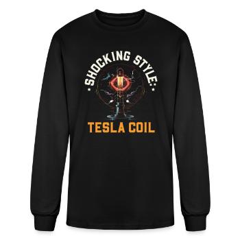 Electric Coil Electrical Engineer Electricity - Men's Long Sleeve T-Shirt - black - Front