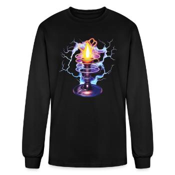 Electric Coil Electrical Engineer Electricity - Men's Long Sleeve T-Shirt - black - Front