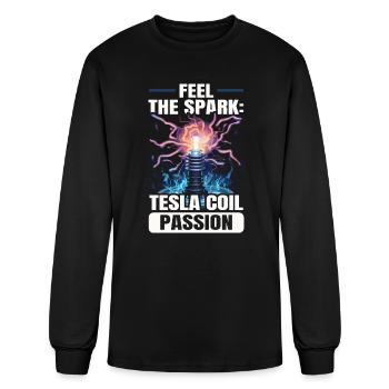 Electric Coil Electrical Engineer Electricity - Men's Long Sleeve T-Shirt - black - Front