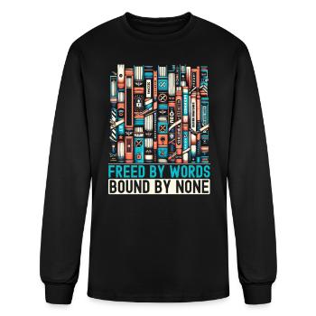Read Banned Books Bookworm Book Lover Literature - Men's Long Sleeve T-Shirt - black - Front