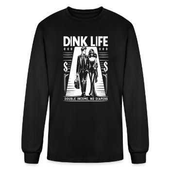 Dual Income No Kids Marriage Married Couple DINK - Men's Long Sleeve T-Shirt - black - Front