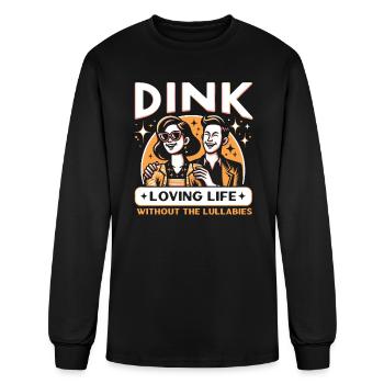Dual Income No Kids Marriage Married Couple DINK - Men's Long Sleeve T-Shirt - black - Front