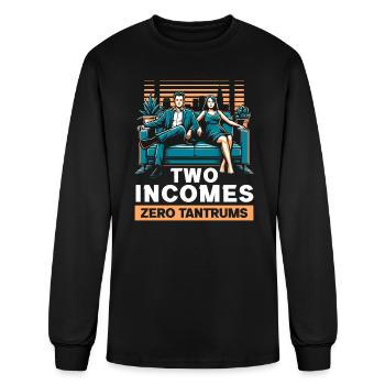 Dual Income No Kids Marriage Married Couple DINK - Men's Long Sleeve T-Shirt - black - Front