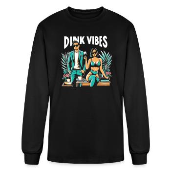 Dual Income No Kids Marriage Married Couple DINK - Men's Long Sleeve T-Shirt - black - Front