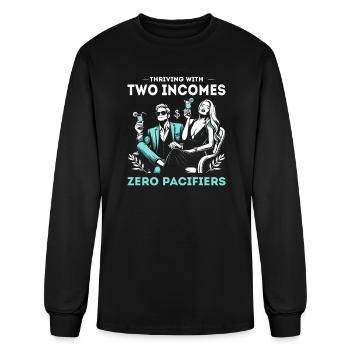 Dual Income No Kids Marriage Married Couple DINK - Men's Long Sleeve T-Shirt - black - Front