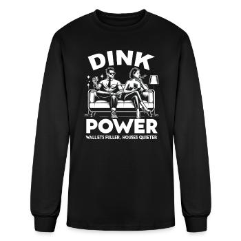 Dual Income No Kids Marriage Married Couple DINK - Men's Long Sleeve T-Shirt - black - Front
