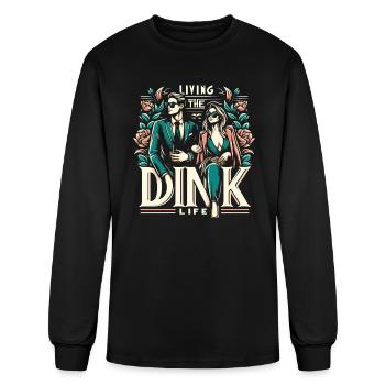 Dual Income No Kids Marriage Married Couple DINK - Men's Long Sleeve T-Shirt - black - Front