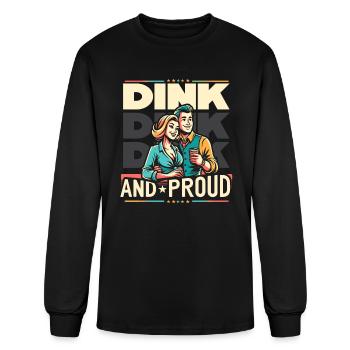 Dual Income No Kids Marriage Married Couple DINK - Men's Long Sleeve T-Shirt - black - Front