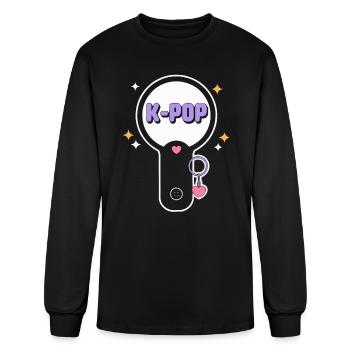 K-Pop Korean Pop Music South Korea Kpop Lightstick - Men's Long Sleeve T-Shirt - black - Front