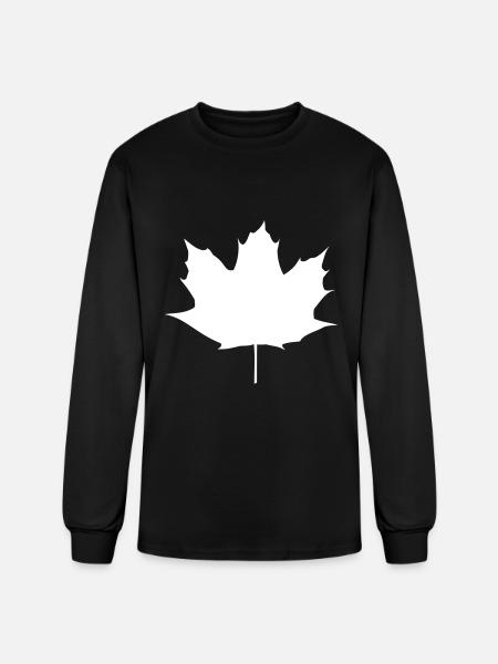 Maple Leaf - Men's Long Sleeve T-Shirt - black
