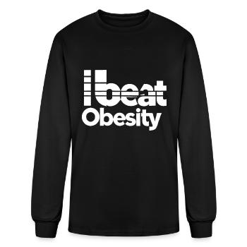 I Beat Obesity 8 - Men's Long Sleeve T-Shirt - black - Front