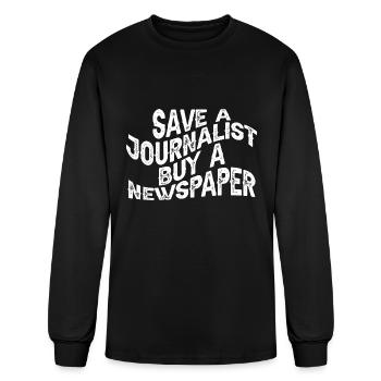 Save A Journalist, Buy A Newspaper 3 - Men's Long Sleeve T-Shirt - black - Front