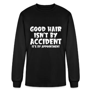 Good Hair Isn't By Accident, It's By Appointment 3 - Men's Long Sleeve T-Shirt - black - Front