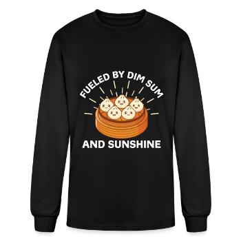 Summer Chinese Food Dumplings Fueled by Dim Sum - Men's Long Sleeve T-Shirt - black - Front