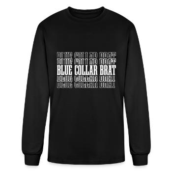 Blue Collar Brat 8 - Men's Long Sleeve T-Shirt - black - Front