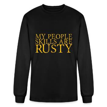 Mes compétences relationnelles sont rouillées 9 - T-shirt à manches longues Homme - noir - Devant