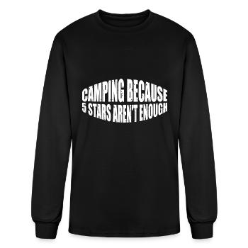 Camping Because 5 Stars Aren't Enough 4 - Men's Long Sleeve T-Shirt - black - Front