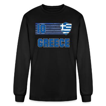 Greece - Men's Long Sleeve T-Shirt - black - Front