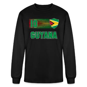Guyana - Men's Long Sleeve T-Shirt - black - Front