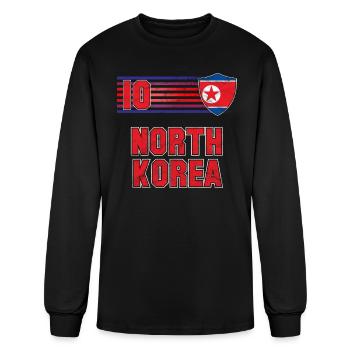 North Korea - Men's Long Sleeve T-Shirt - black - Front