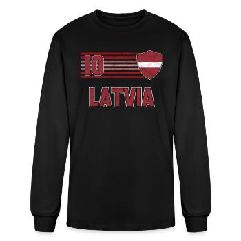 Latvia - Men's Long Sleeve T-Shirt - black - Front