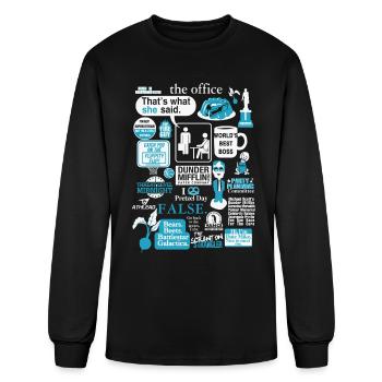 The office - Cool t-shirt for office lovers - Men's Long Sleeve T-Shirt - black - Front