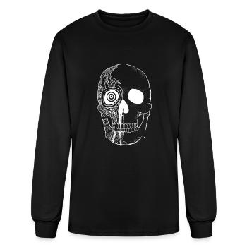 Hypnotize Skull Inverted Premium T Shirt - Men's Long Sleeve T-Shirt - black - Front