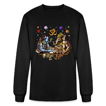 Shiva vs Ganesha - Men's Long Sleeve T-Shirt - black - Front