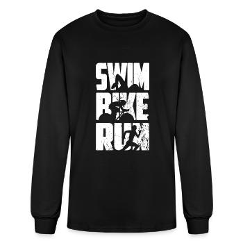 Triathlon Triathlet - Men's Long Sleeve T-Shirt - black - Front