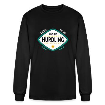 Track and Field Hurdling - Men's Long Sleeve T-Shirt - black - Front
