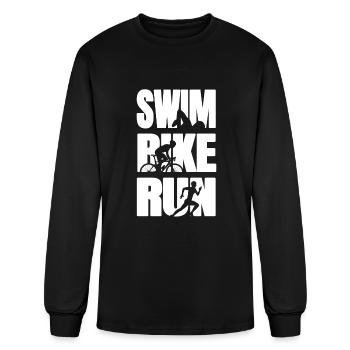 Triathlon Triathlet - Men's Long Sleeve T-Shirt - black - Front
