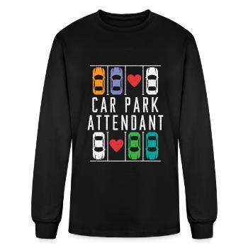 Parking attendant / valet parking - Men's Long Sleeve T-Shirt - black - Front