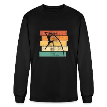 Pole Vaulting Pole Vault Retro - Men's Long Sleeve T-Shirt - black - Front