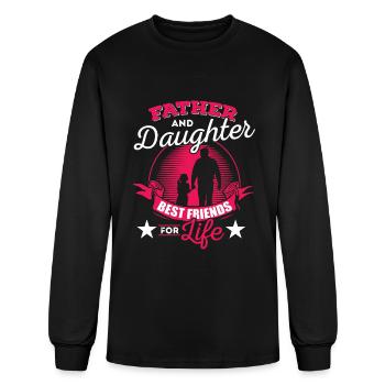 FATHER AND DAUGHTER - Men's Long Sleeve T-Shirt - black - Front