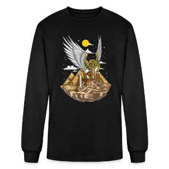 Egyptian Pyramids Sphinx God - Men's Long Sleeve T-Shirt - black - Front