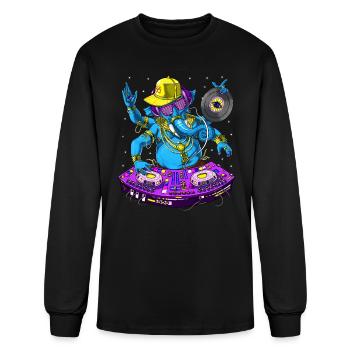 Psychedelic Ganesha DJ - Men's Long Sleeve T-Shirt - black - Front