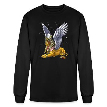 Ancient Egyptian Mythology Sphinx - Men's Long Sleeve T-Shirt - black - Front